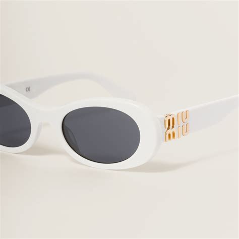 Gafas De Sol Miu Miu Logo Lentes Reflectantes Grises 